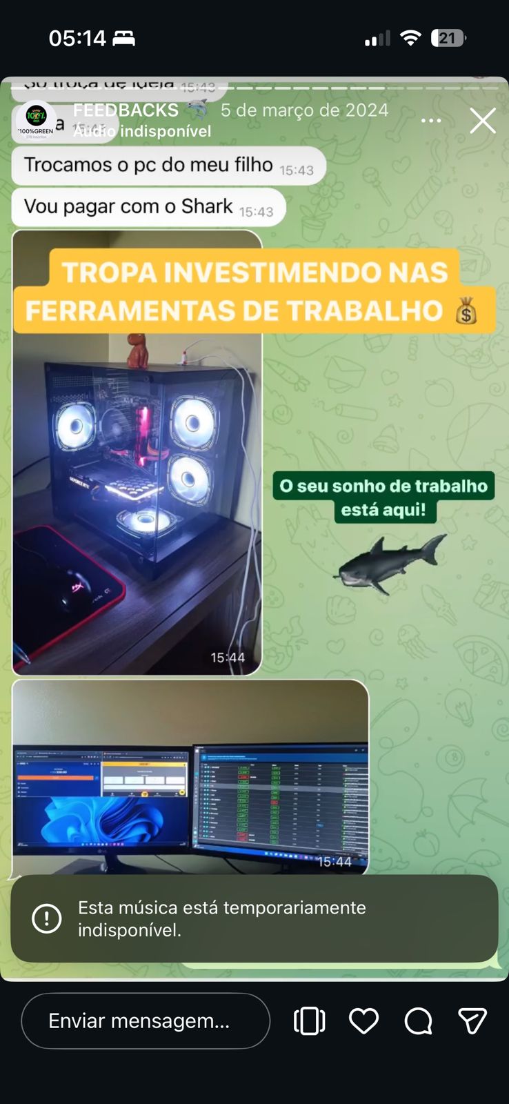 Depoimento de Tropa Shark — cliente Shark / Start PRO